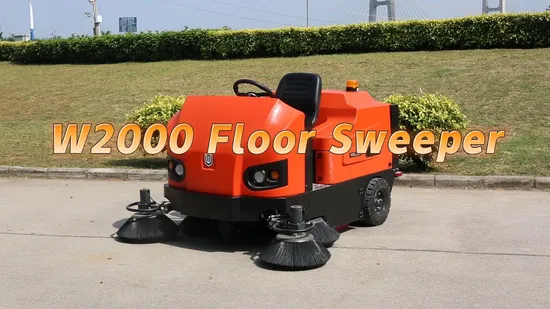China Manufacturer Industrial Scenic Area Runway Floor Cleaning Machine Street Road Ride-on Electric Vacuum Sweeper